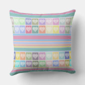 ラブハートヴァレンティーンズデイデザインパステルカラーcu クッション (裏面)