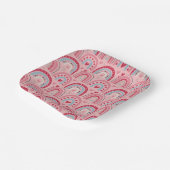 ラブハートヴァレンティーンズデイレインボースクエア ペーパープレート (傾斜あり)