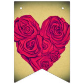 ラブハートヴィンテージ婚約パーティ バンティングフラッグ (第2の旗)