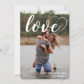 ラブハート写真ハッピーバレンタインデー シーズンカード (正面)