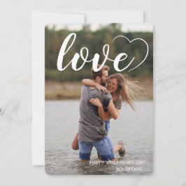 ラブハート写真ハッピーバレンタインデー シーズンカード