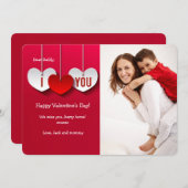 ラブハート写真バレンタインカード シーズンカード (正面/裏面)