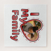 ラブハート家族の写真 ジグソーパズル (横)