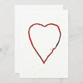 ラブハート招待状/発表 招待状 (正面/裏面)