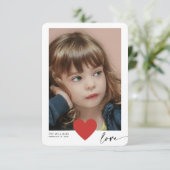 ラブハート教室フォトバレンタインデイカード サンキューカード (スタンド正面)