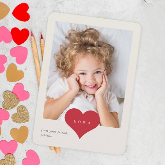 ラブハート教室フォトバレンタインデー サンキューカード