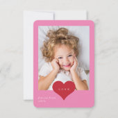 ラブハート教室フォトヴァレンティネス感謝していデイヨ サンキューカード (正面)