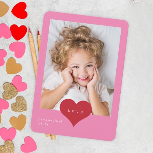 ラブハート教室フォトヴァレンティネス感謝していデイヨ サンキューカード