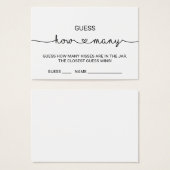 ラブハート数を推測するキスゲームカード (正面&裏面)