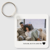 ラブハート文字と写真2 キーホルダー (正面)