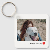 ラブハート文字と写真2 キーホルダー (正面)