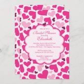 ラブハート春ブライダルシャワー招待状 招待状 (正面/裏面)