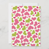 ラブハート春ベビーシャワー招待状 招待状 (裏面)