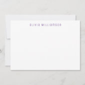 ラブハート柄のオリジナル名入れ ノートカード (正面)