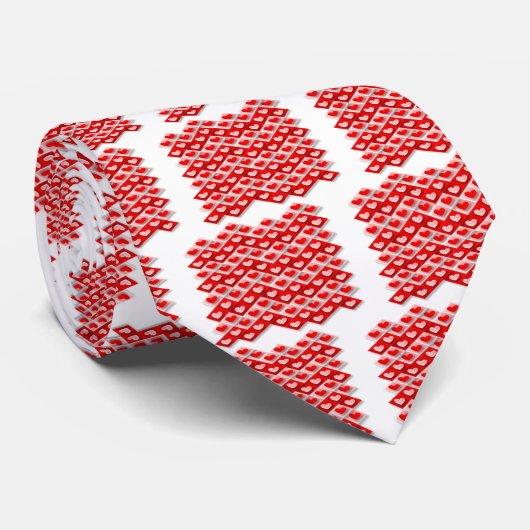ラブハート柄 ネクタイ (ロール)
