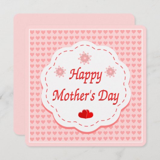 ラブハート母の日 シーズンカード (正面/裏面)