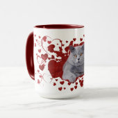 ラブハート猫 マグカップ (正面左)