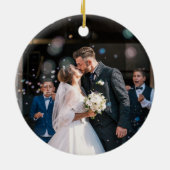 ラブハート白黒結婚式の引き出物 セラミックオーナメント (裏面)