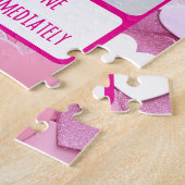 ラブハート紙吹雪I文字バック ジグソーパズル (側面)