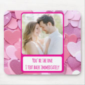 ラブハート紙吹雪I文字バック マウスパッド (正面)