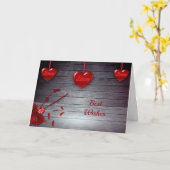 ラブハート結婚おめでとうのカード カード (黄色い花)