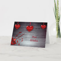 ラブハート結婚おめでとうのカード