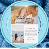 ラブハート結婚のフォトシックなスクリプパーソナライズされたト サンキューカード