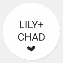 ラブハート結婚の封筒用シール ラウンドシール