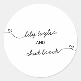 ラブハート結婚の封筒用シール ラウンドシール