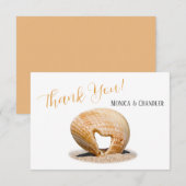ラブハート結婚シェルのサンキューカード サンキューカード (正面/裏面)