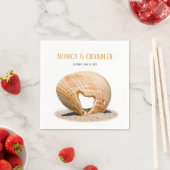 ラブハート結婚シェル スタンダードカクテルナプキン (インサイチュ)