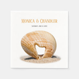 ラブハート結婚シェル スタンダードカクテルナプキン