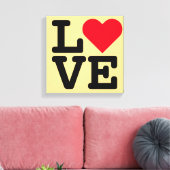 ラブハート結婚ズニューレイドホームルームデコールキャンバス キャンバスプリント (インサイチュ (リビング))