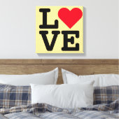 ラブハート結婚ズニューレイドホームルームデコールキャンバス キャンバスプリント (インサイチュ (寝室))