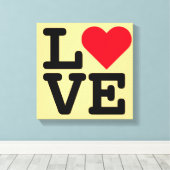 ラブハート結婚ズニューレイドホームルームデコールキャンバス キャンバスプリント (インサイチュ (ウッドフロア))