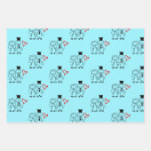 ラブハート結婚バルーン ラッピングペーパーシート (正面2)