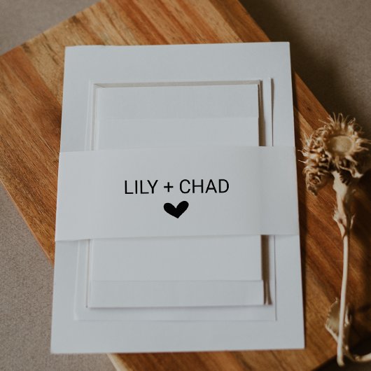 ラブハート結婚式招待状ベリーバンド 招待状ベリーバンド