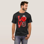 ラブハート聴診器ナースライフヴァレンティ Tシャツ (正面フル)