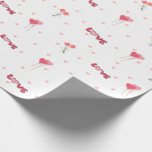 ラブハート花包み紙 ラッピングペーパー (角)