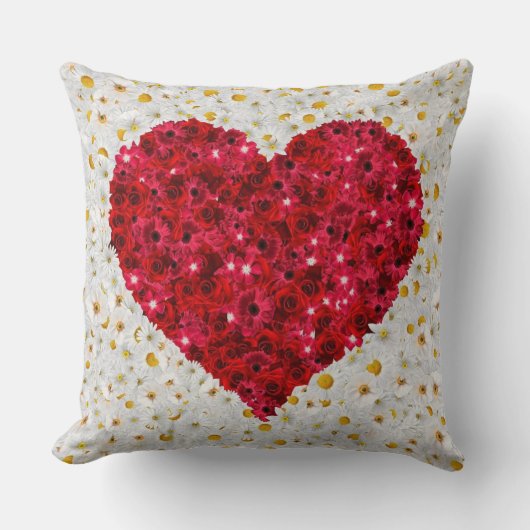 ラブハート花 クッション (正面)