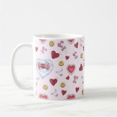 ラブハート裁縫水彩            コーヒーマグカップ (左)