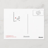 ラブハート赤はがき ポストカード (裏面)