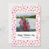 ラブハート額家族フォトバレンタインデー シーズンカード (正面)