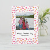 ラブハート額家族フォトバレンタインデー シーズンカード (スタンド正面)