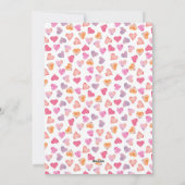 ラブハート額家族フォトバレンタインデー シーズンカード (裏面)