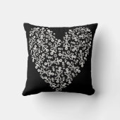 ラブハート2012アイコン白黒 クッション (裏面)