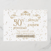 ラブハート50周年記念お祝いパーティー 箔招待状 (裏面)