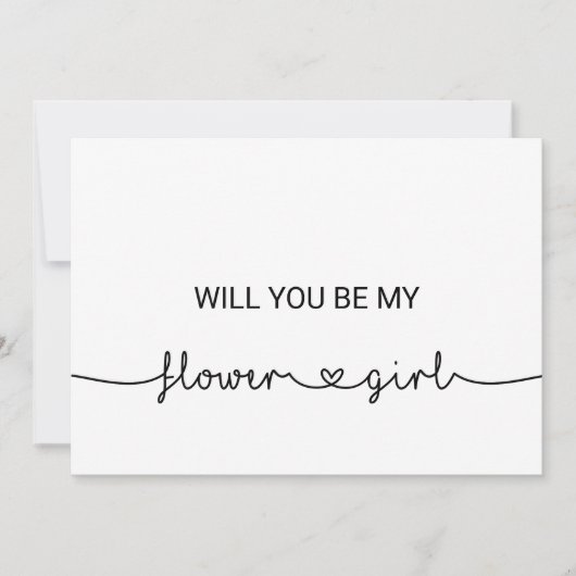 ラブハート　あなたは私のフラワーガール？ 招待状 (正面)