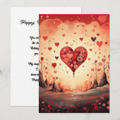 ラブハート：カスタム詩 - バレンタインラブカード シーズンカード (正面/裏面)