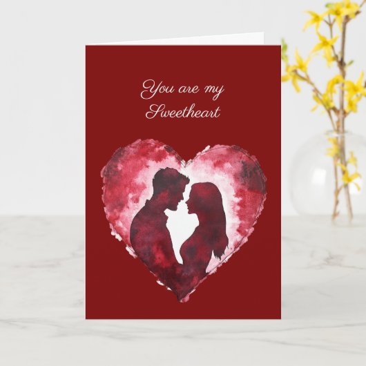 ラブハート カード (黄色い花)